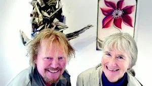 Konstrunda. Konstnärerna Gösta Holmer och Christina Lokrantz ser fram emot årets konstrunda i norra Kalmar län. Foto: ANDERS STEINER