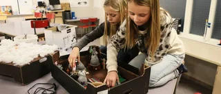 Skolbarnen ger liv åt skräpet