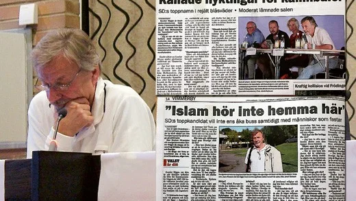 SD:s förstanamn i Vimmerby, Sandor Högye, har fått att fundera på efter sin uttalanden om flyktingar och muslimer. Nu uppmanar partiet honom att avgå.