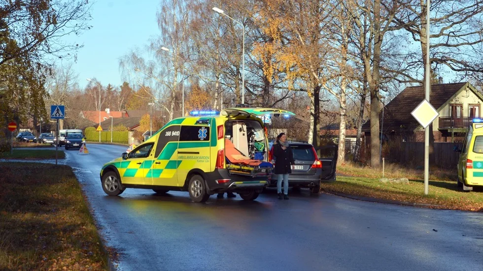 En trafikolycka inträffade på Norra vägen i fredags. Foto: Anders Sjögren