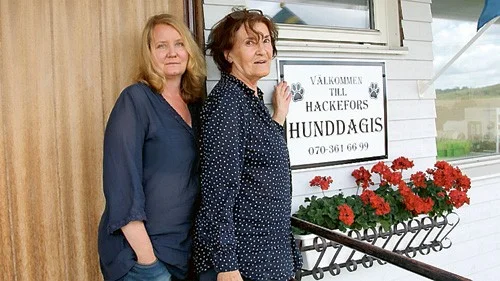 Mia Engman och Solveig Löfroth har nyligen öppnat Hackefors hunddagis.