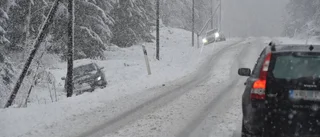 Snökaos söder om Åtvidaberg