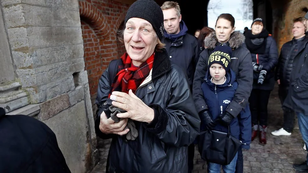 Margareta Knutsson före detta Vadstenabo på besök i sin forna hemstad.