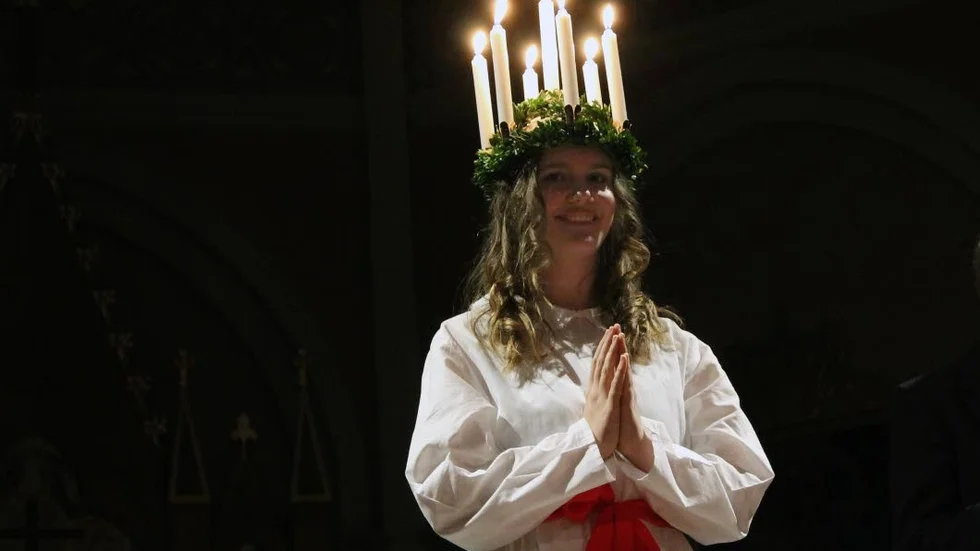 Lucian. Alice Erlandsson var årets ljusdrottning i Västervik.