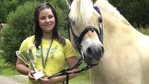Joline Jonsson och Lindmarkens Lord Ludvig II som försvarade sin SM-titel. Foto: Magnus Strömsten