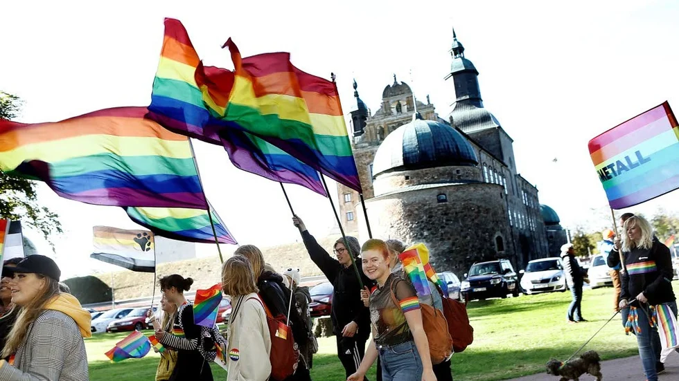 Stor uppslutning när Vadstena Pride arrangerades för andra gången.