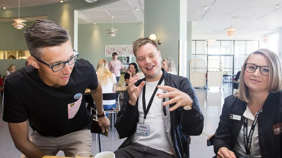 Jimmy Andersson, lärare i entreprenörskap är i startgroparna för nästa läsår. Lars Hindrum och Anna Wallin ledde utbildningen.