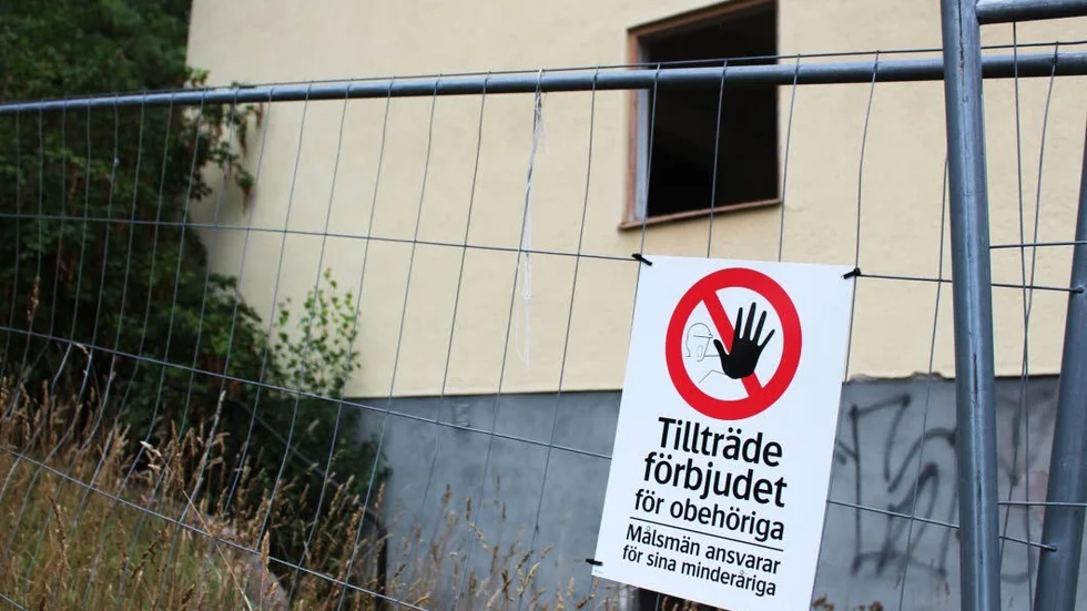 Fastigheten är avspärrad.