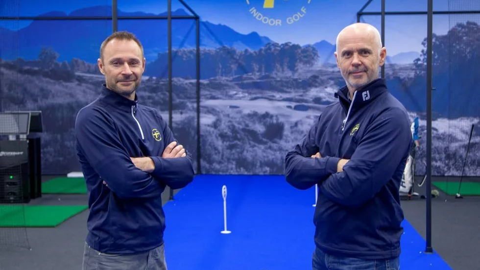 Johan Asklund och Johan Jigerström driver Sweden Indoor Golf, som hyr in sig hos konkursdrabbade PDL Center Alfa City. "Förhoppningsvis skräms inte våra kunder", säger Johan Jigerström. 