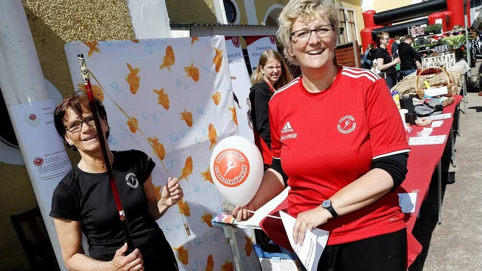 Annica Lövgren och Irene Warmer från Borensbergs Gymnastikförening.