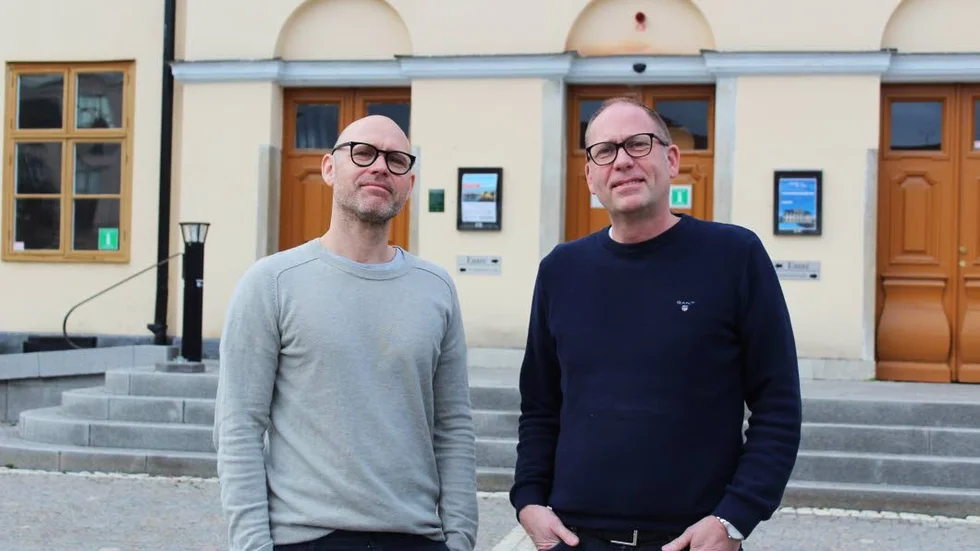 Niklas Lind (till vänster), ser fram emot att leda Tillväxtgalan för andra året i rad. Till höger, Thomas Eriksson som är utvecklings-och samordningsansvarig på Västervik Framåt.