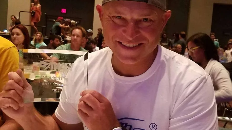Joachim Larsson på plats i Orlando, med det prestigefyllda priset.