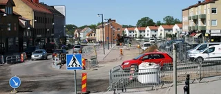 Asfaltering på gång vid Drottningplan