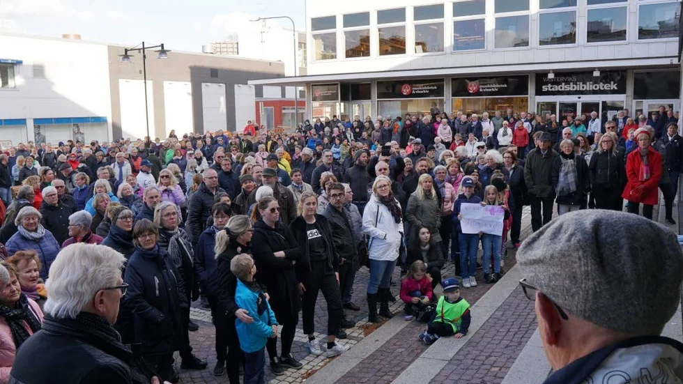 Spötorget var fyllt med publik.