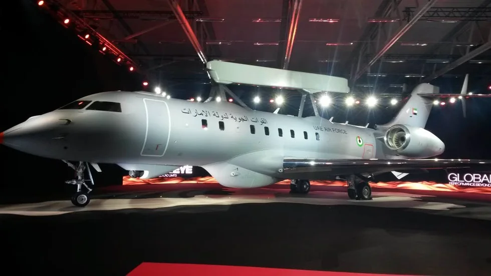 Premiär. På fredagen visades Saabs spaningsflygplan Global Eye upp för första gången.