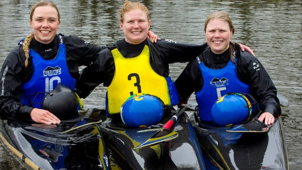 Tre landslagsspelare från Linköpings Kanotklubb.
Kajsa Nohlås, Elin Ogeman och Vilma Skagerstedt.
