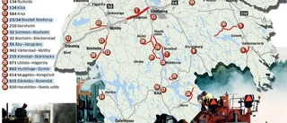 KARTA: Här kan det bli långa köer