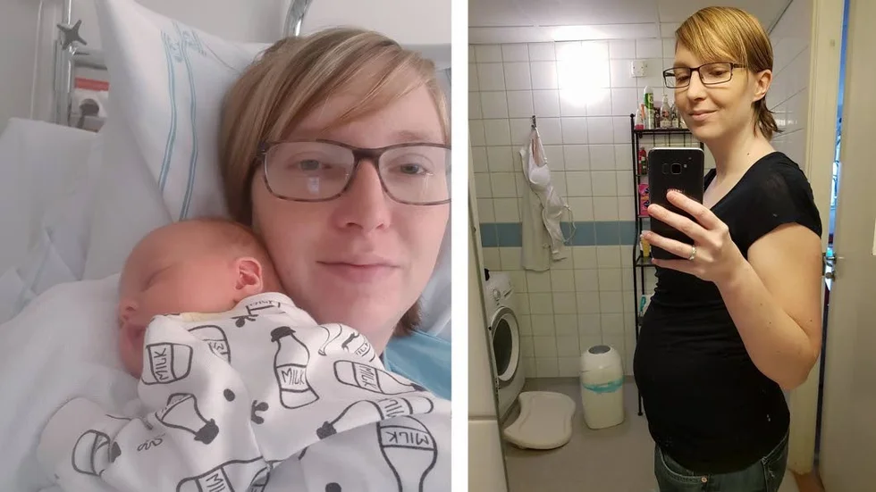 Charlotte Ling har lidit av Hyperemesis gravidarum under båda sina graviditeter. Här med dottern Nina.