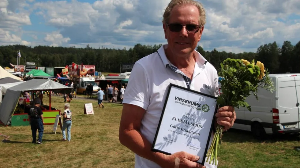 Årets eldsjälspris gick till Gösta Erlandsson för hans insatser för Virserum.