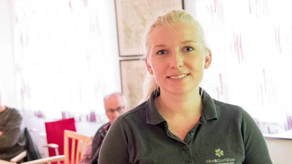 Linnea Borgenvall, produktionsrådgivare från Gård och djurhälsan, berättade om utmaningarna i torkans spår.