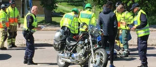 Bil och MC i krock