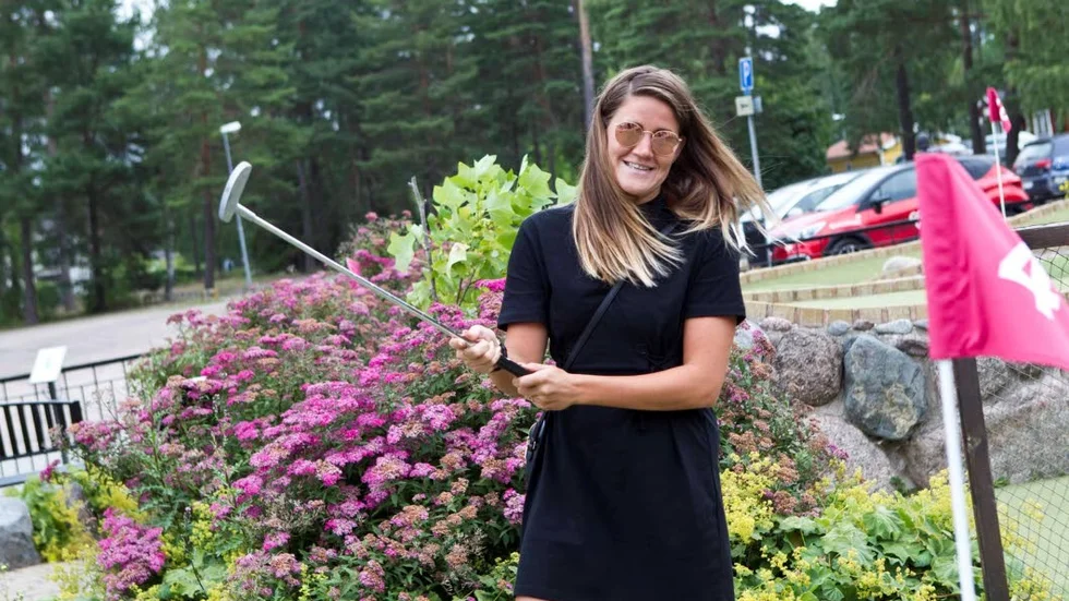 Annie Thorén fick smeknamnet "Putt Drottningen" efter alla solklara puttar som gav henne en andraplats.