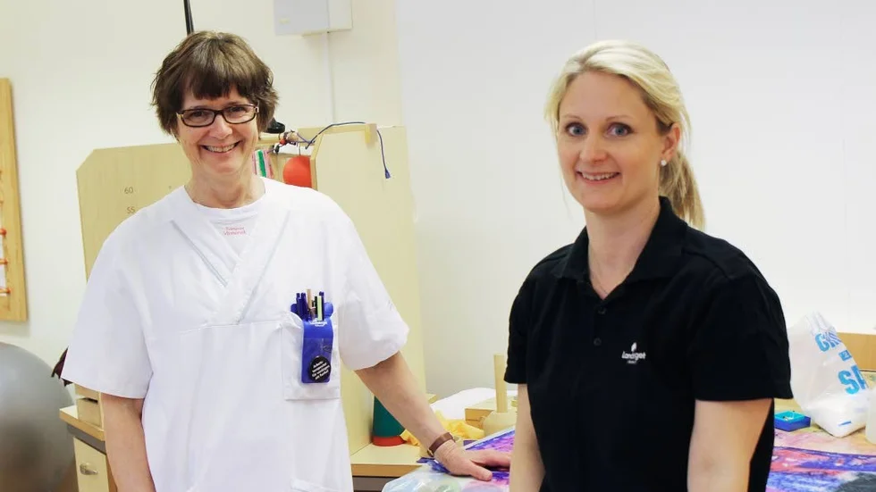 Samrehab. Arbetsterapeuterna Katarina Persson och Sofi Ankréus.