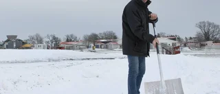 Det blir ett litet skidspår under helgen i Gamleby
