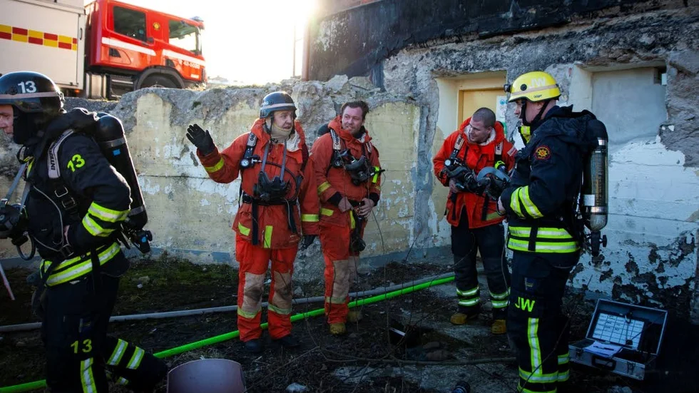 Rapporten visar att responstiden för räddningstjänst och ambulans i Mjölby kommun är snabb och att kommunen haft ett lågt antal utvecklade bränder under 2018. På bilden syns Roger Hillar, Kenny Olsson, Joakim Bergengren och Jörgen Wik på en av räddningstjänstens övningar.