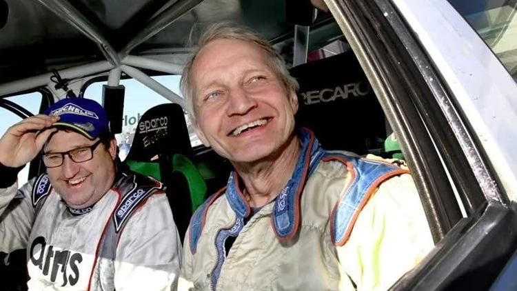Vinnarekipaget med kartläsaren Micke Johansson och
förare Björn Adolfsson.