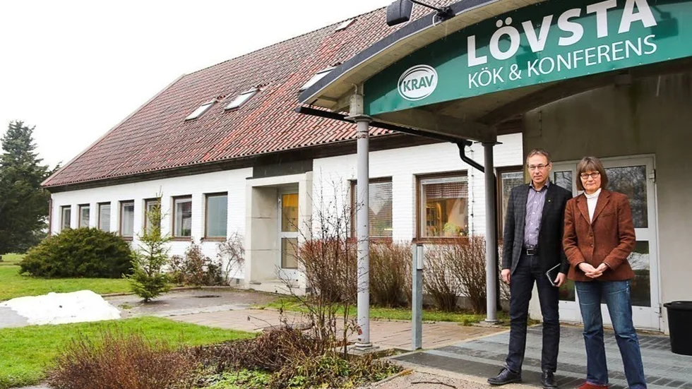 Mats Pettersson, vd Hushållningssällskapet, och Christina Huhtasaari, projektledare för Grönt centrum.