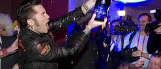 Sanna Nielsen och Brolle till Globen