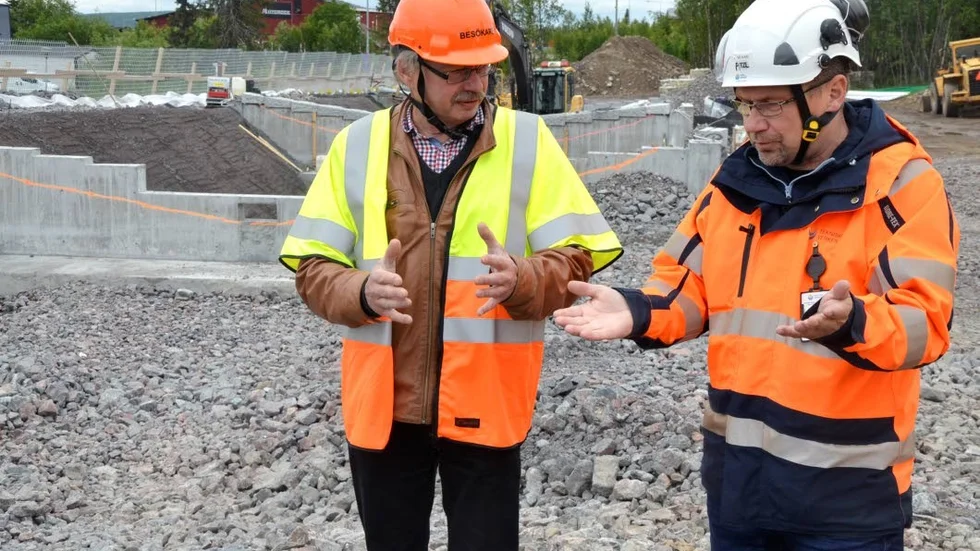 Framtiden. Lars Törnman och Kari Venäläinen från Tekniska Verken ser att det kommer bli en stor förbättring jämnfört med de äldre slutna systemen för hantering av vatten.