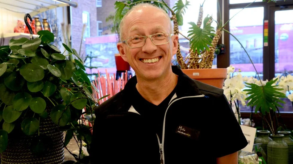 Säljare. Mikael Isaksson, ägare till Interflora samt ordförand i Svensk Handel, Gällivare.