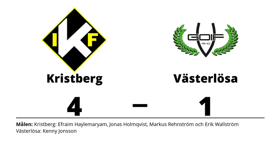 Kristbergs IF vann mot Västerlösa GoIF