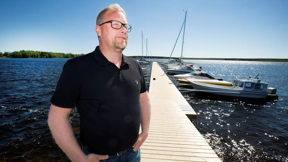 Hamnentreprenören. Andréas Hedström planerar för närmare 200 båtplatser i nystartade NBB Marina på granudden. "De första 50 platserna gick direkt", säger han.