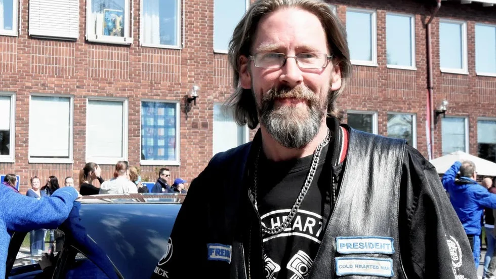 ORDFÖRANDE. Fredrik Larsson är ordförande i motorklubben Cold hearted cruizers.