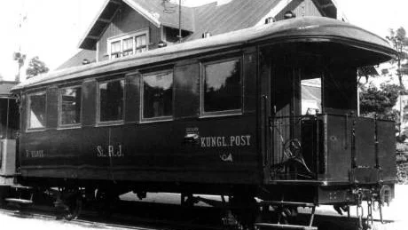 Det byggdes hundratals järnvägsvagnar på Gotland. Här är en som gick till en lokal järnväg, Slite-Roma järnväg. Levererad från Fole mekaniska 1907.