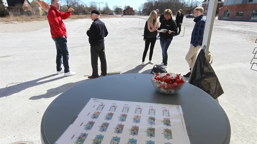 Någon rusning till Riksbyggens öppet hus om Solberga Park var det inte.