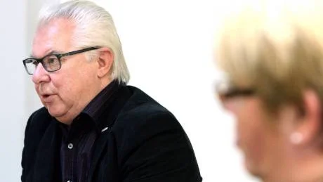 Leif Ohlsson, 1:e vice ordförande för IF Metall besökte Nimbus i Visby i går för att diskutera med det lokala facket.