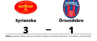Tuff match slutade med seger för Syrianska mot Örsundsbro