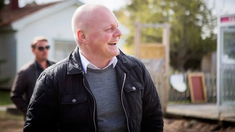 Regiondirektör Peter Lindvall under de sista företagsbesöken av de 100 som nu genomförts under 100 dagar.