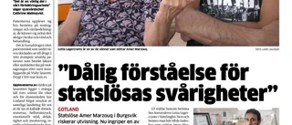 Protestaktion mot statslöse Amers utvisning