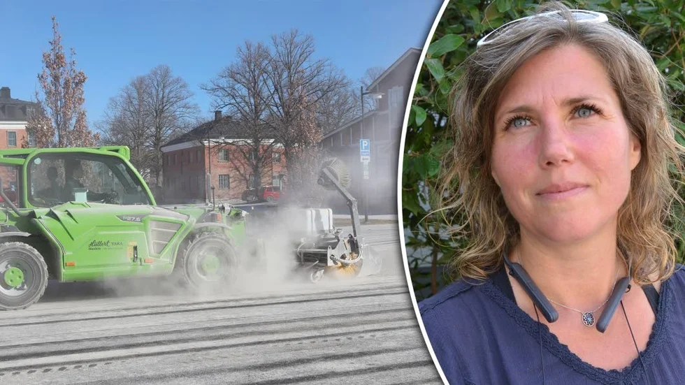Det dammar rejält när halkbekämpningen ska sopas upp efter vintern. Framöver kommer det alltså vara granit istället för kalkkross på flera ställen i Visby.