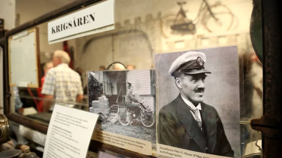 Handlare Otto G Olsson är en av många historiska personer som finns med i den nya utställningen.