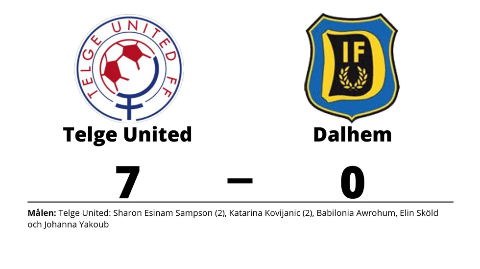 Telge United FF vann mot Dalhem IF