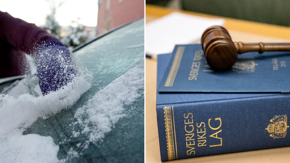 En man i 40-årsåldern skrapade bilrutan för dåligt i vintras. Det kostar honom drygt 17 000 kronor i strafföreläggande.