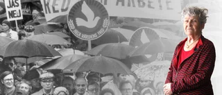 "Hela 1980-talet när kärnvapen var aktuella att placeras ut i Europa marscherade jag för fred"