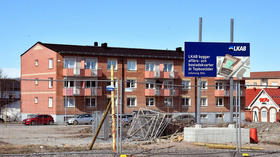 I augusti ska LKAB börja bygga lägenheter och affärslokaler i kvarteret Gladan i centrala Gällivare.