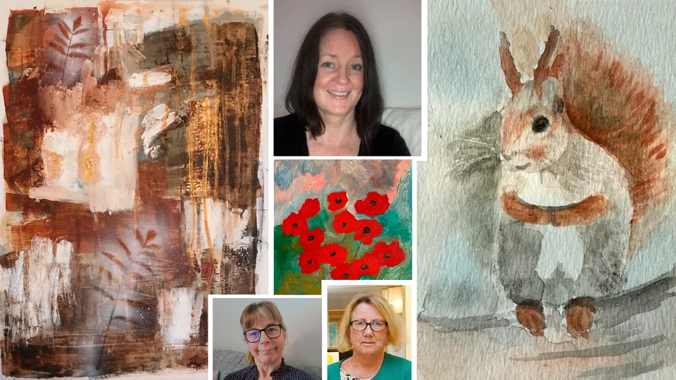 Digital konstklubb ställer ut på Möbler & Ting i Grillby i helgen. Där kan man bland annat se Karin Nilssons djurmotiv, Lilian Karlssons färgstarka vallmo i grönska och verk av Anne-Sofie Sjöberg.